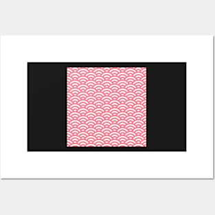 Pink wave pattern Posters and Art